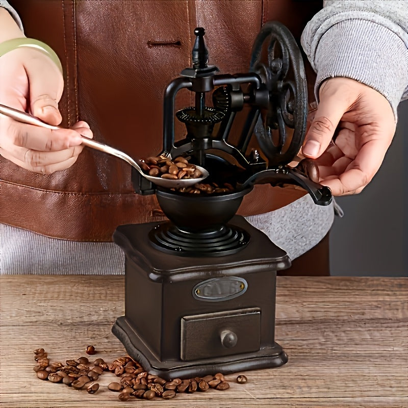 Enjoy The Outdoor Leisure Time And The Elegant Indoor Life. With A Light Luxury And Vintage Style, Experience All The Charm Of A Hand-crank Coffee Machine.