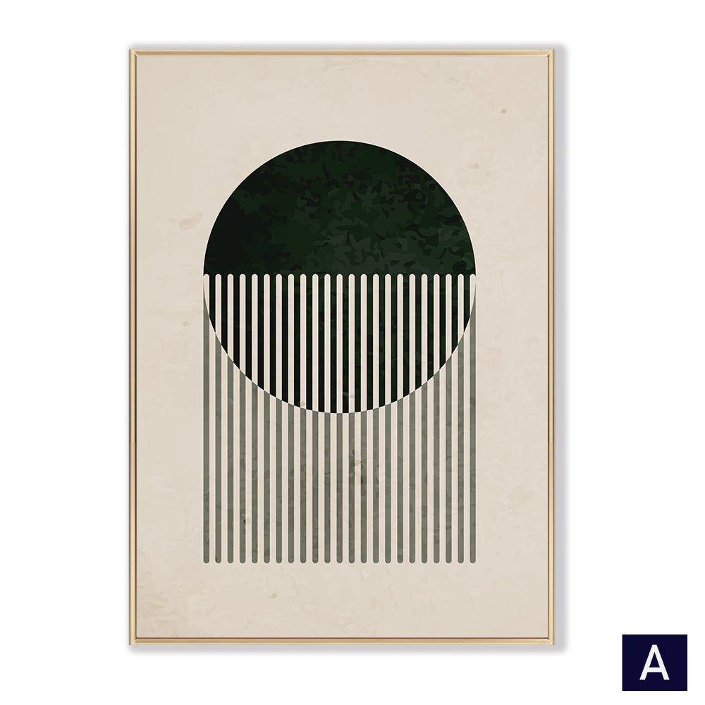 Modern Vintage Black Poster Abstract Wall Art Canvas Painting