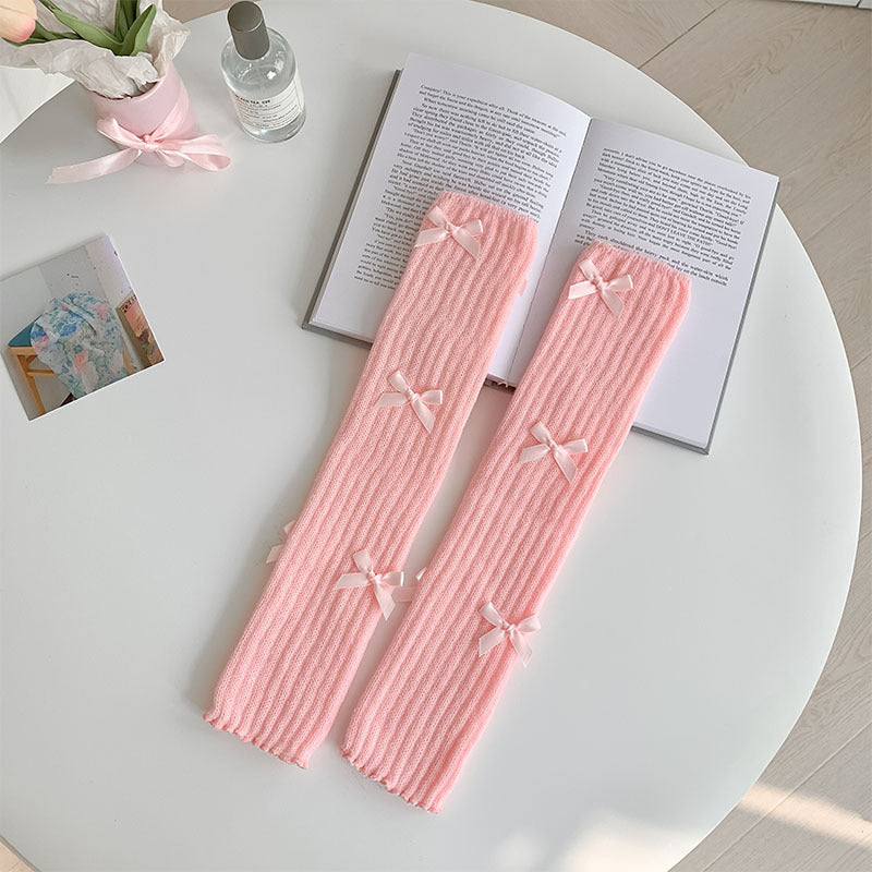 Women's Japanese Sweet Cute Bow Bunching Socks