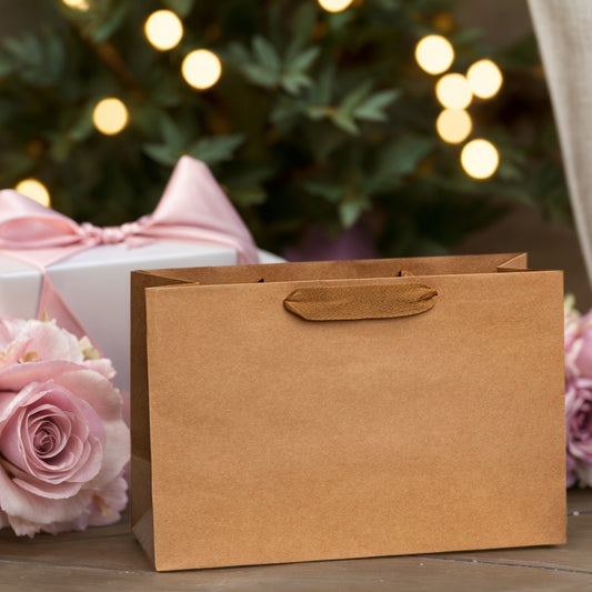 12-piece Kraft Paper Bags, A Variety Of Sizes Are Available, Suitable For Birthdays, Shopping, Gifts, Business And Other Occasions, Durable And Reusable