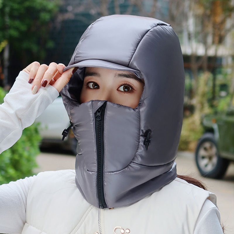 Winter Warm Hat Female Cycling Electric Car Face Care Ear Protection Scarf