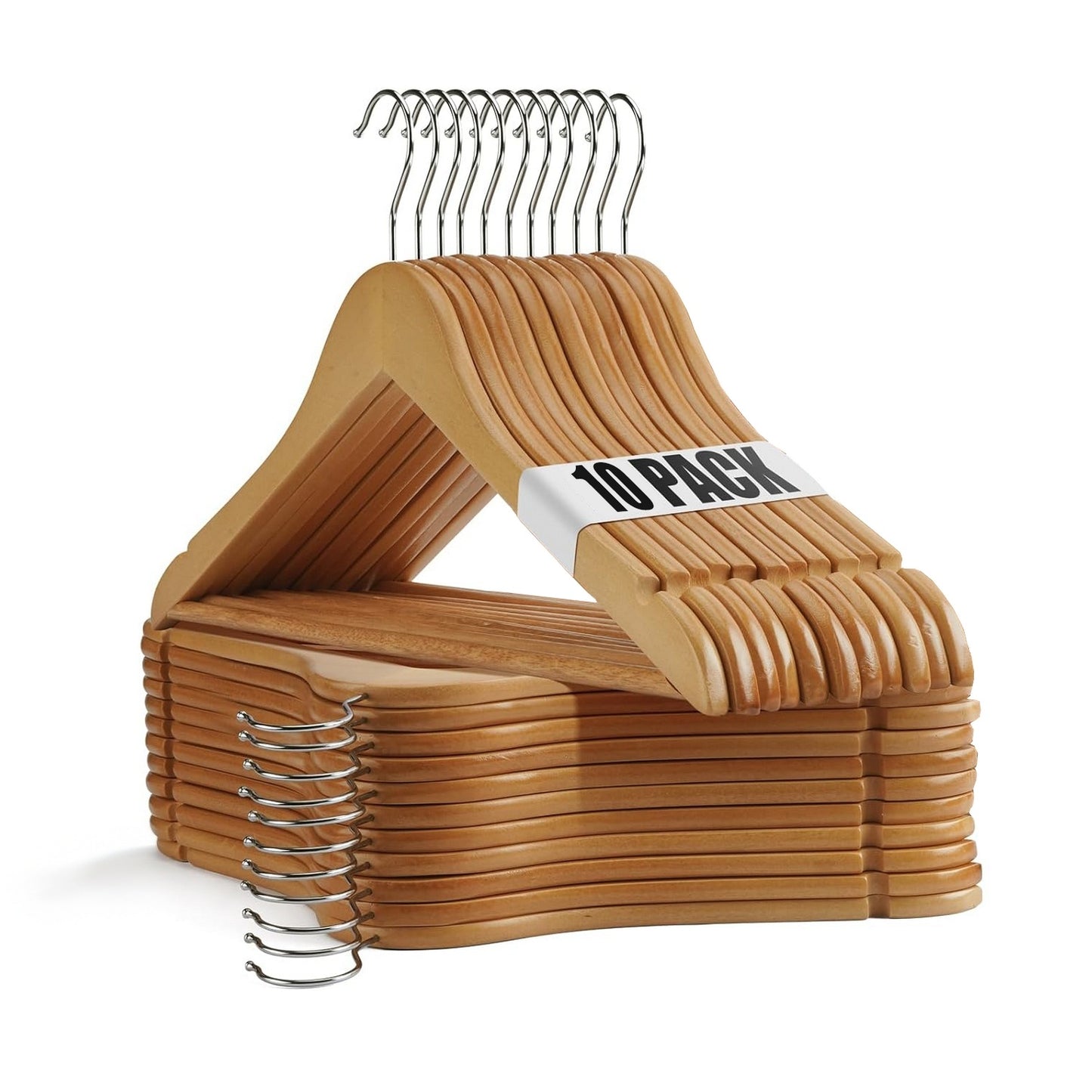 10 Piece Set Of Commercial Grade Thick Wood Hangers, Not Shipped On Weekends, Prohibited From Sale On Amazon