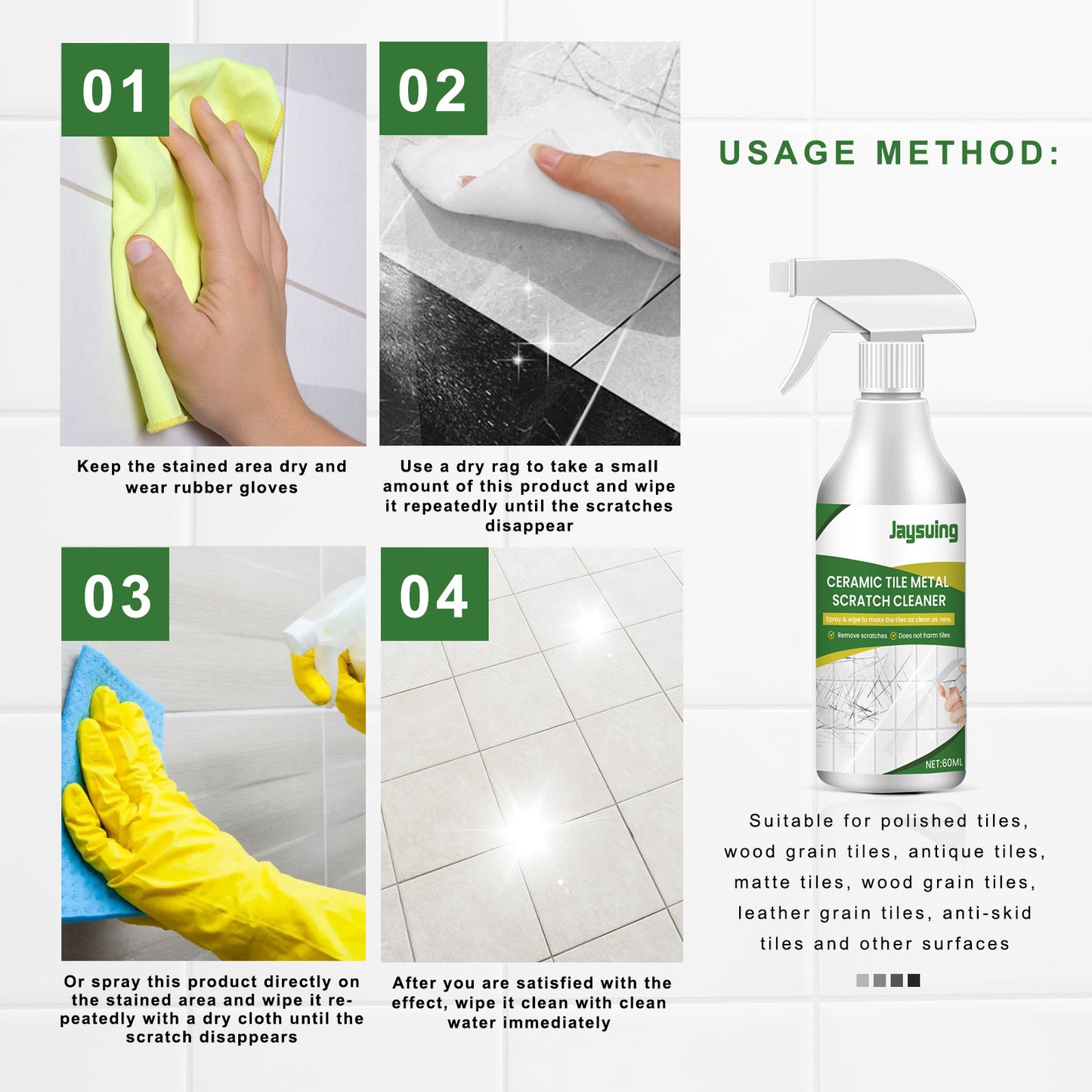 Ceramic Tile Scratch Repair Brightening Cleaner