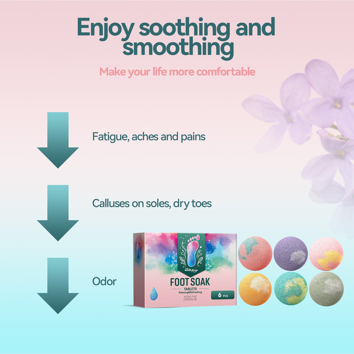 Anti Dryness, Cracking, Peeling, Cleaning, Moisturizing, Foot Repair, Heel Foot Bath Ball