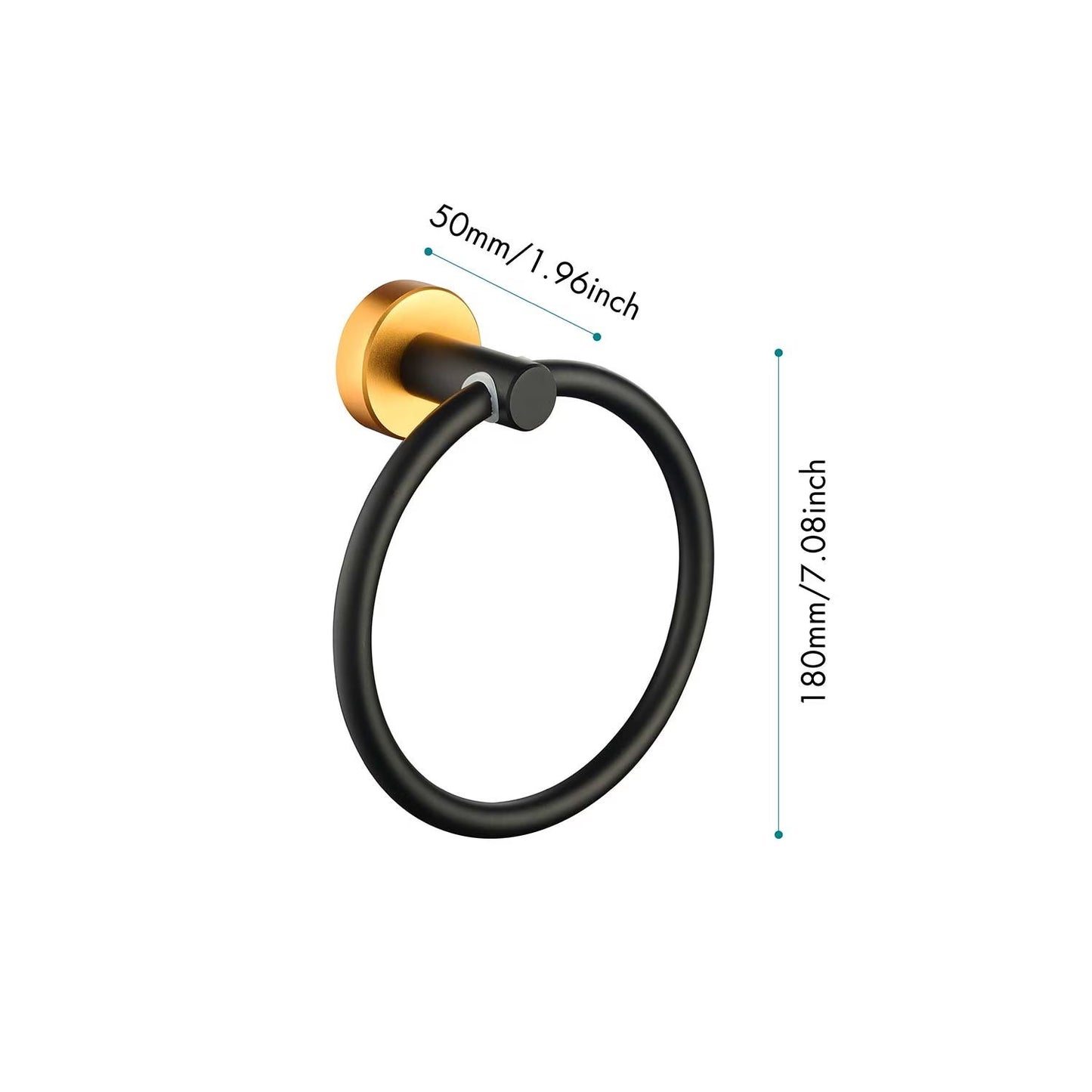 6 Piece Bathroom Towel Rack Set Wall Mount White Icon