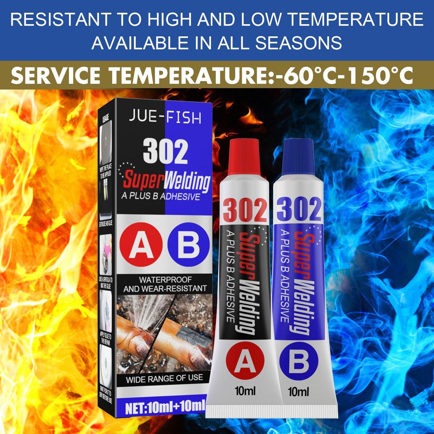 AB Repair Gel Mixture For Cleaning The Hardest Toilet Stains