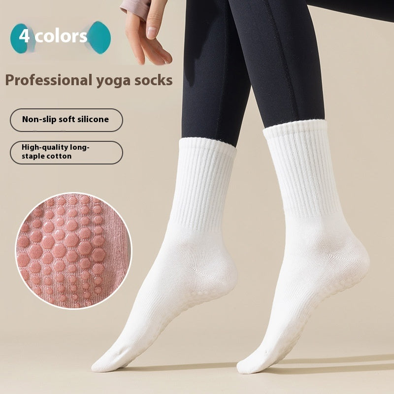 Tube Socks Professional Sports Anti-slip Silicone Indoor Fitness Pilates Boneless Room Socks