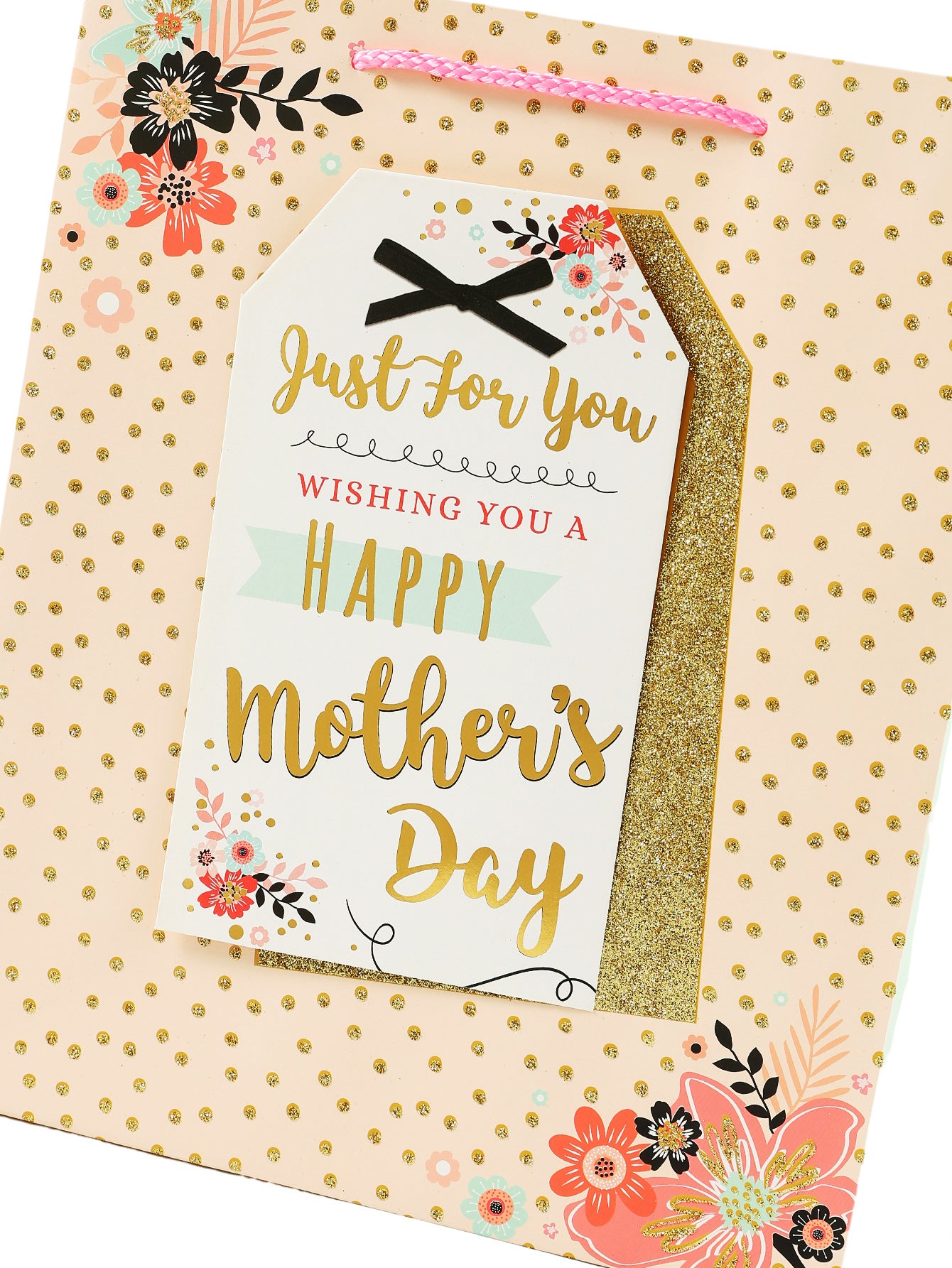 12-pack Small Fresh Plant Flower Printed Handbag With Gift Packaging For Mother's Day And Birthday Party Gift Bag