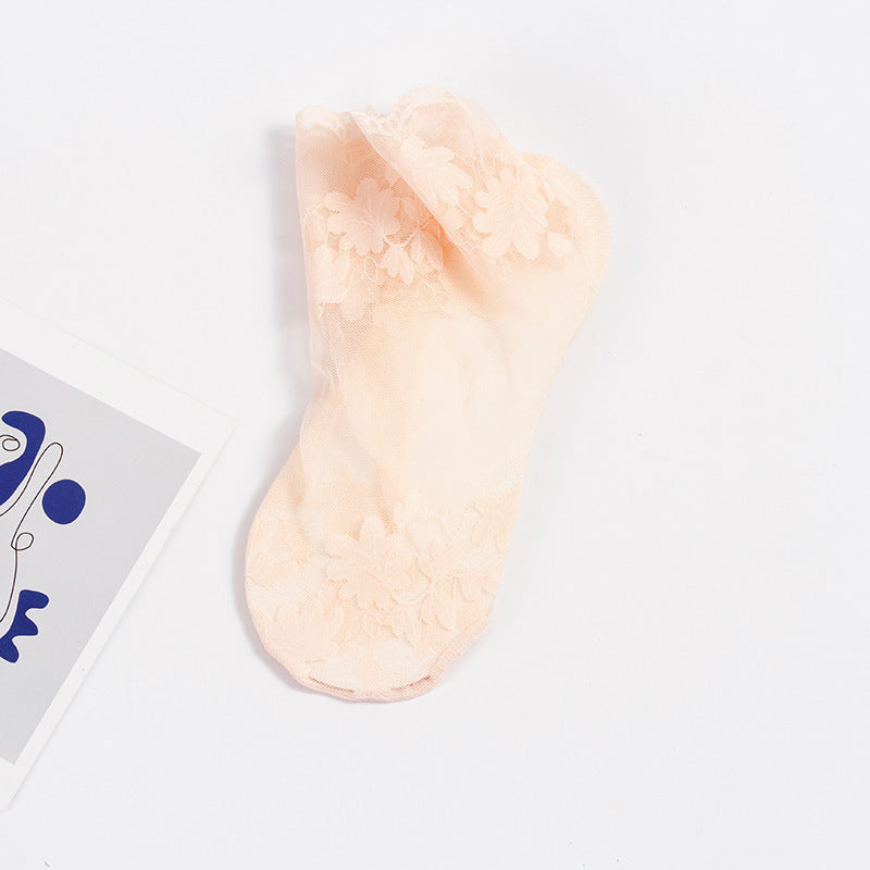 Women's Socks Thin Lace Lace Cotton Base