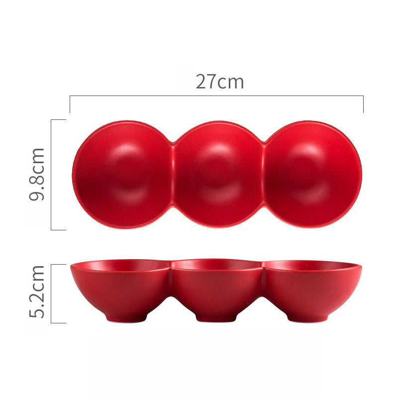 Special-shaped Ceramic Household Dessert Fruit Salad Bowl