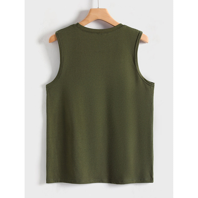 Womens Tank Tops Crew Neck Sleeveless Tshirts Solid Color Casual Loose Fit Tee Shirts