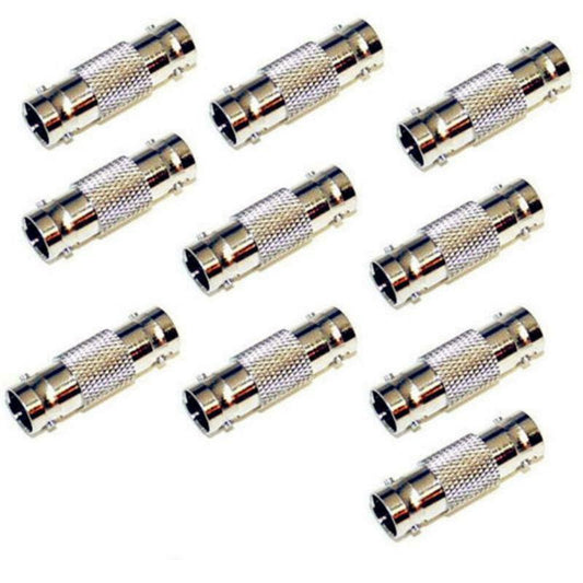 10 Pack Lot -BNC Female Coax Cable Coupler Adapter Connector For CCTV RG59 RG60