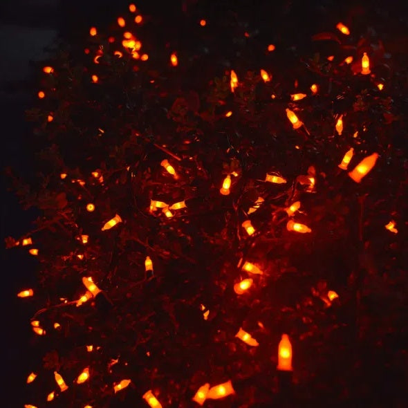 300 LED Halloween Mini String Lights, 99 FT Fairy Lights With Safe Adapter For Indoor Outdoor Home Garden Party Christmas Decoration, Orange