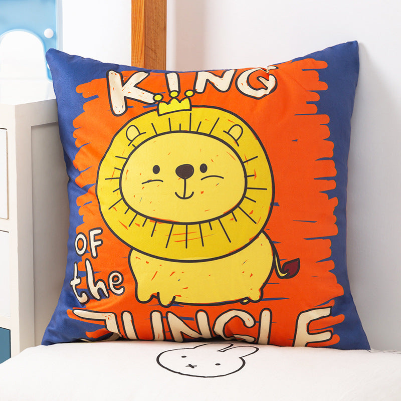 Simple Home Sofa Plush Double-sided Printing Pillow Cover Can Be Disassembled And Washed