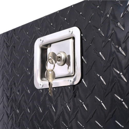 29inch Aluminum Tool Box,heavy Duty Truck Bed Tool Box,outdoor Trailer Pickup Storage Tool Box,RV Storage Organizer,underbody Box W Lock Keys,black 29x16.5x18.5inch