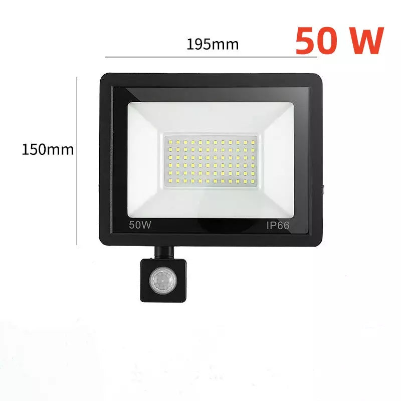 Outdoor Garden Floodlight With Sensor LED PIR Motion Security Lights Waterproof