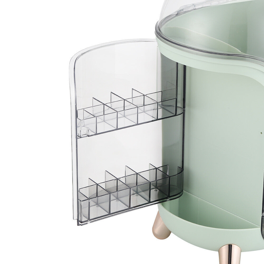 Large Cosmetic Skincare Organiser Tabletop Make-Up Storage Case 2 Drawers Box