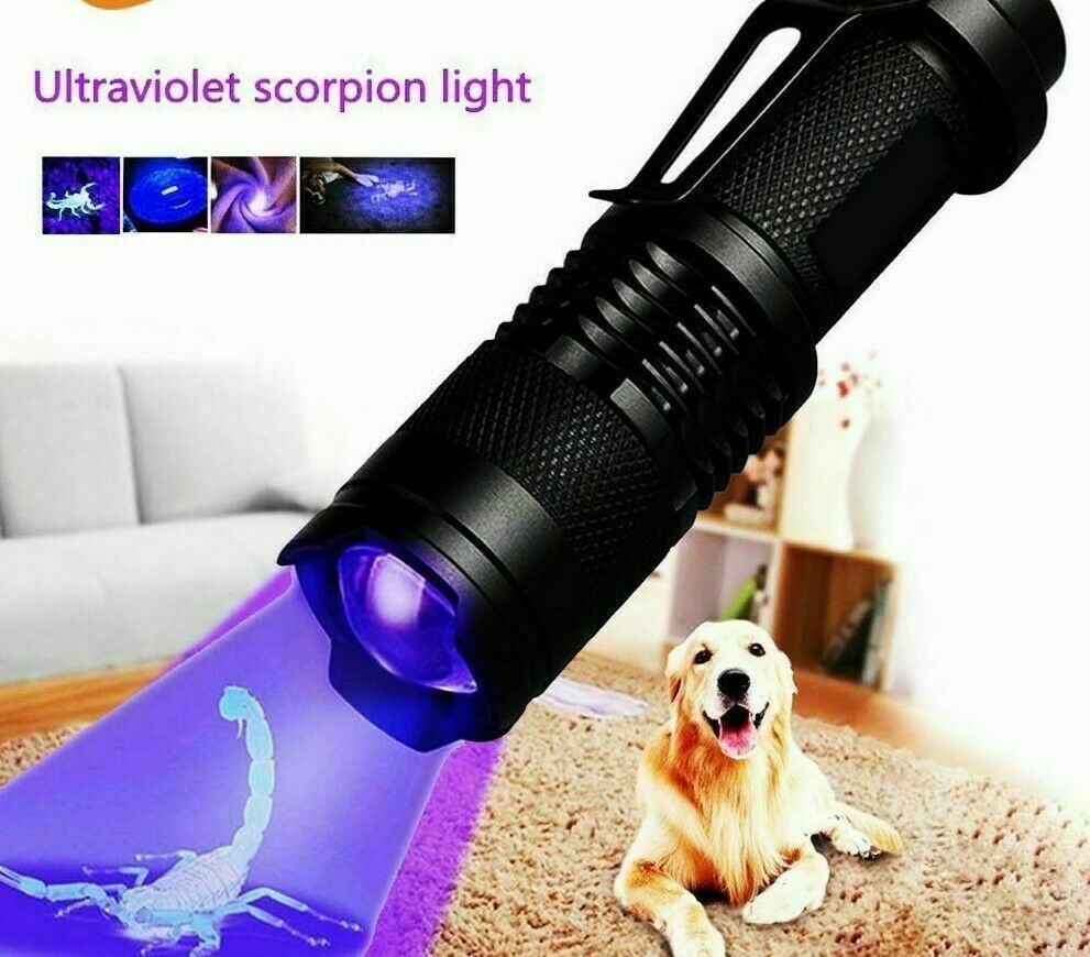 UV Ultra Violet Flashlight Handheld Blacklight Small Flashlight 395nm Mini Light Inspection Lamp Pen Torch Detector For Dog Pet Urine Stains, Bed Bugs And Scorpions