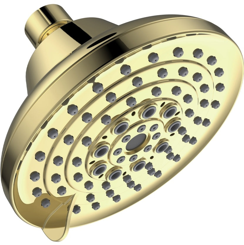 6 Spray Settings High Pressure Shower Head 5 Rain Fixed Showerhead - Brushed Nickel Adjustable Shower Head With Anti-Clogging Nozzles, Low Flow Easily Installation