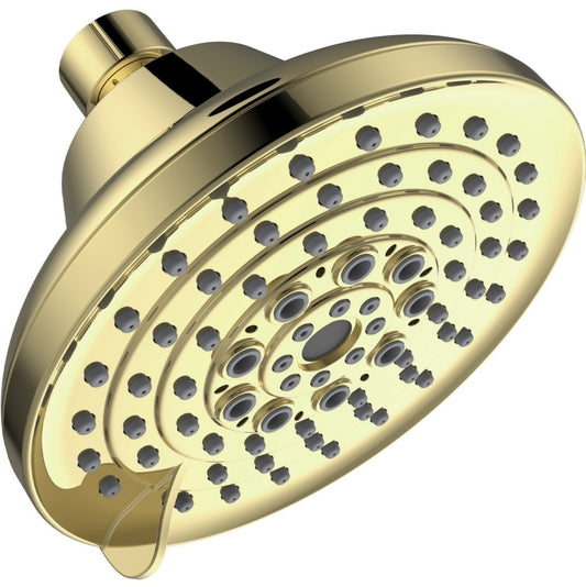 6 Spray Settings High Pressure Shower Head 5 Rain Fixed Showerhead - Brushed Nickel Adjustable Shower Head With Anti-Clogging Nozzles, Low Flow Easily Installation