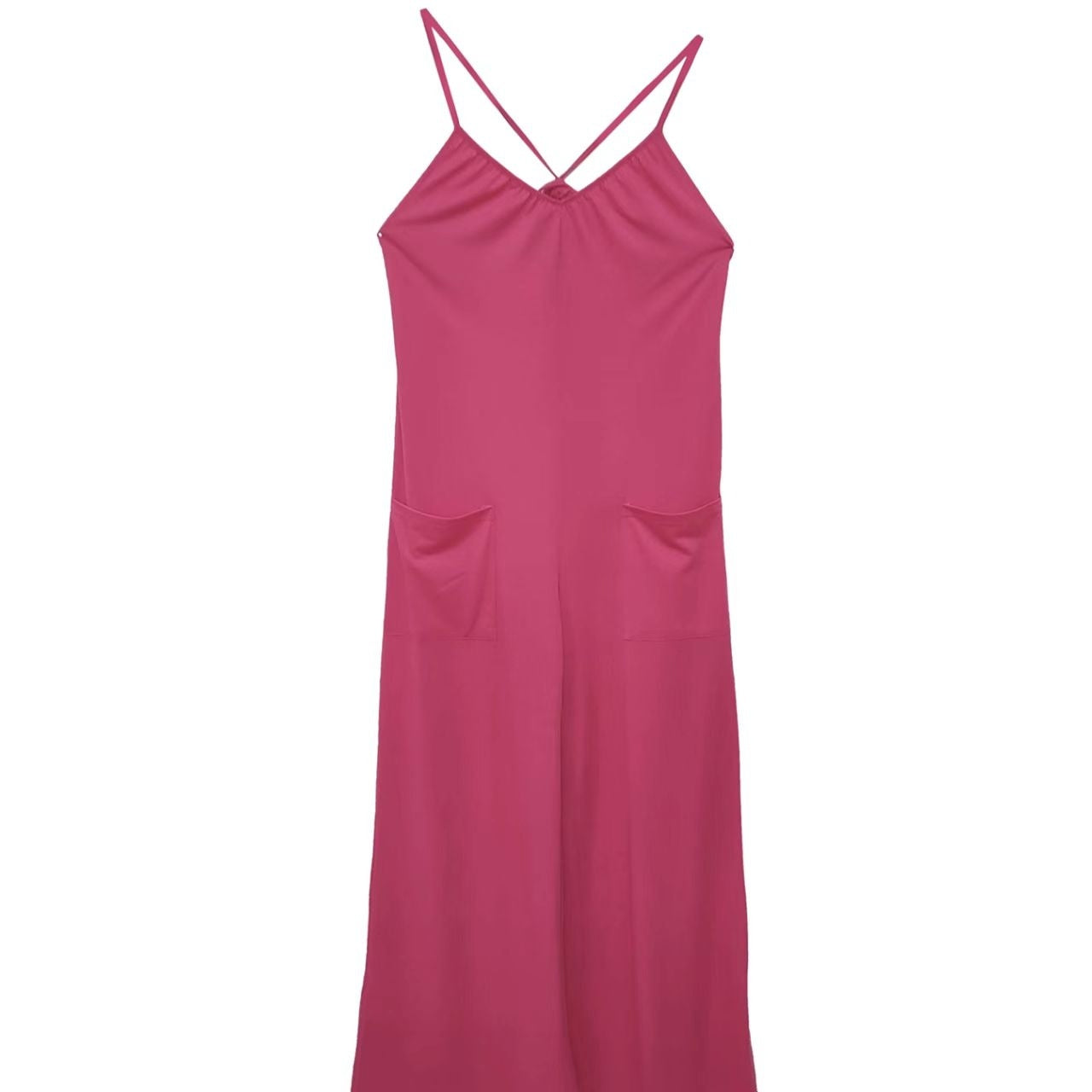 Women's New Cross Backless Wide Leg Camisole Skirt Jumpsuit