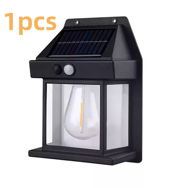 Solar Power PIR Motion Sensor Wall Lights LED Outdoor Garden Security Lamp UK