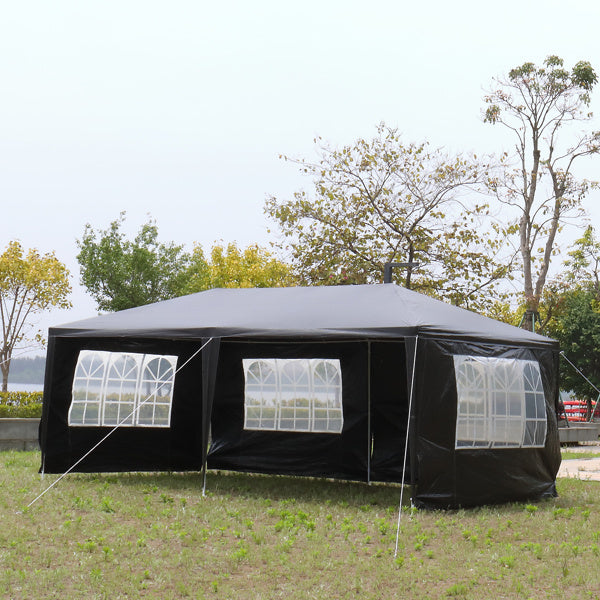 3X6M 6 Sided, With Two Doors And A Black Pergola