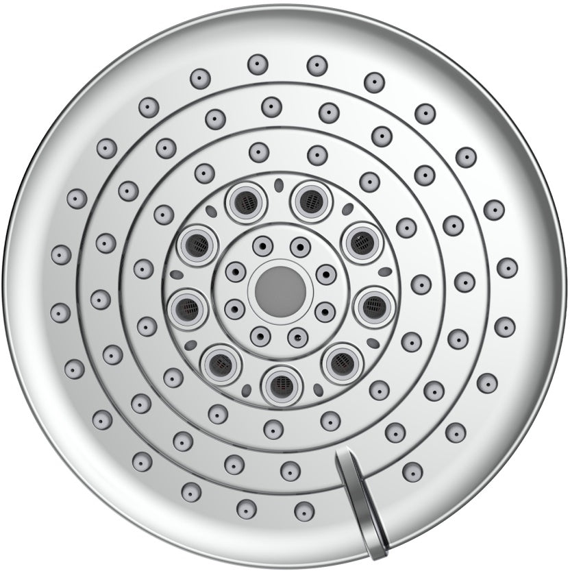 6 Spray Settings High Pressure Shower Head 5 Rain Fixed Showerhead - Brushed Nickel Adjustable Shower Head With Anti-Clogging Nozzles, Low Flow Easily Installation