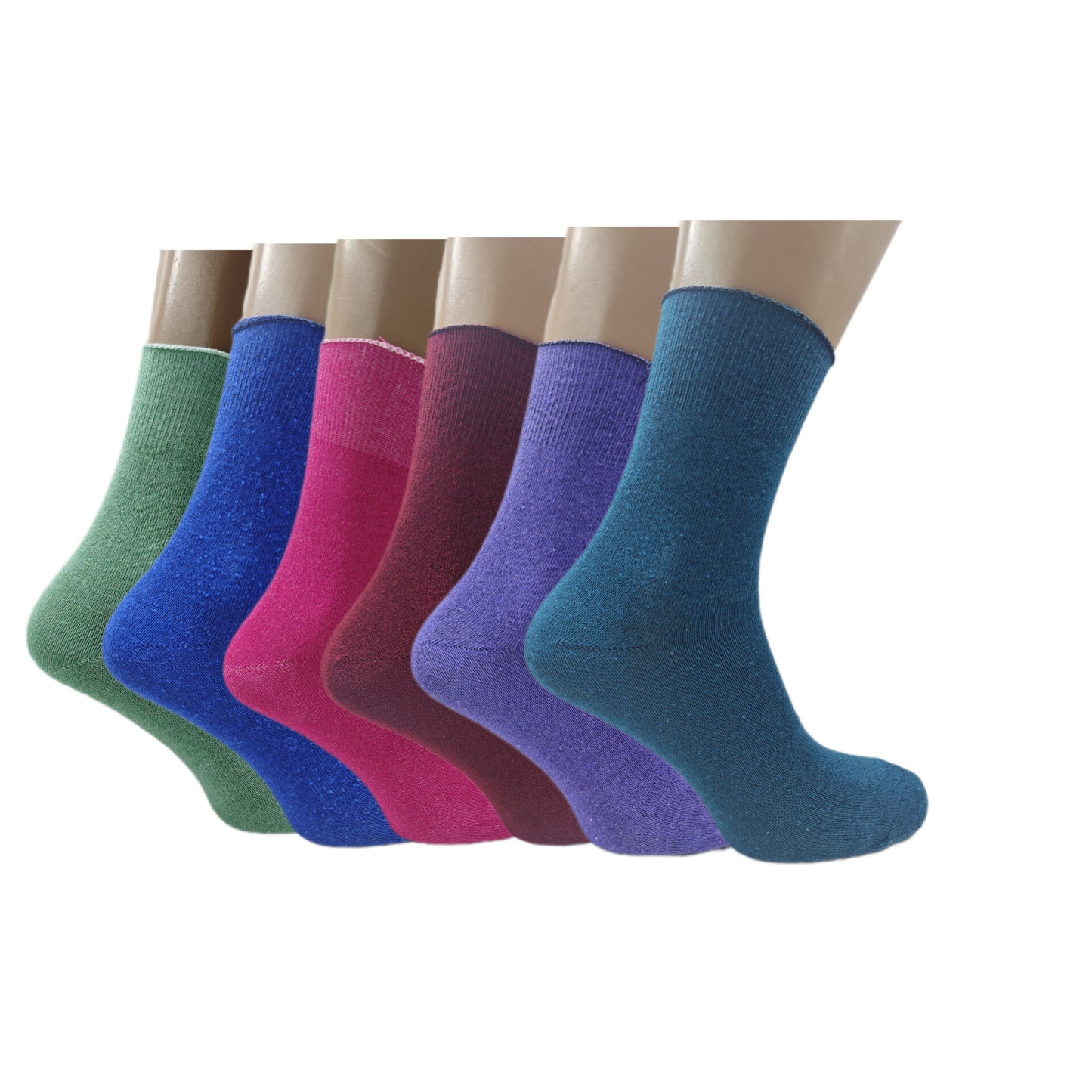 6  12  24 Pairs Womens Colorful Soft Rubber Sole Socks Comfy
