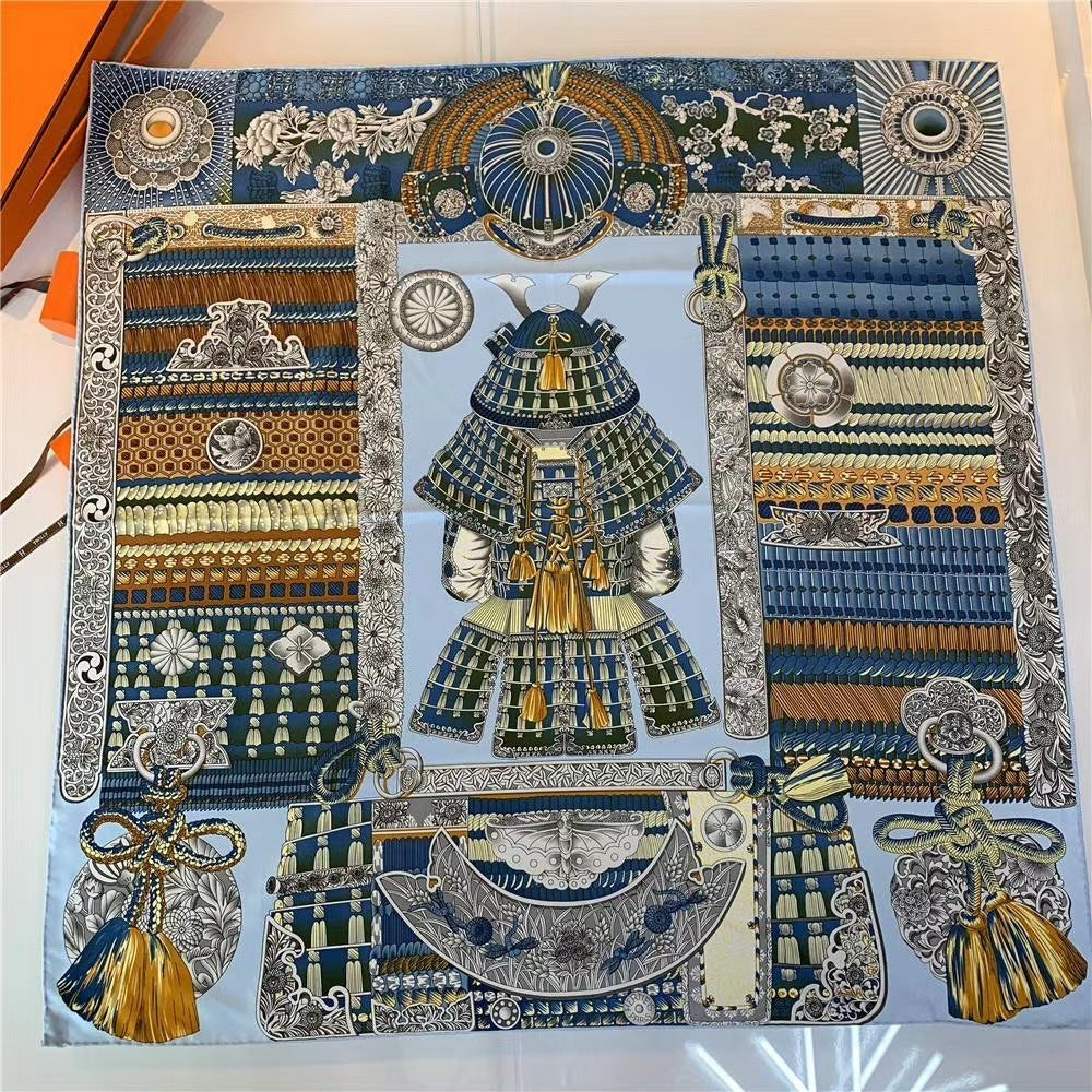 Handmade Hemming Twill Silk Printed Shawl