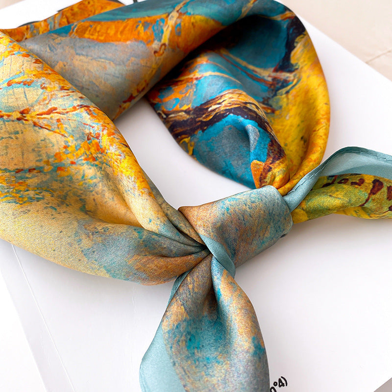 Women's Spring And Autumn Silk Scarf Small Square