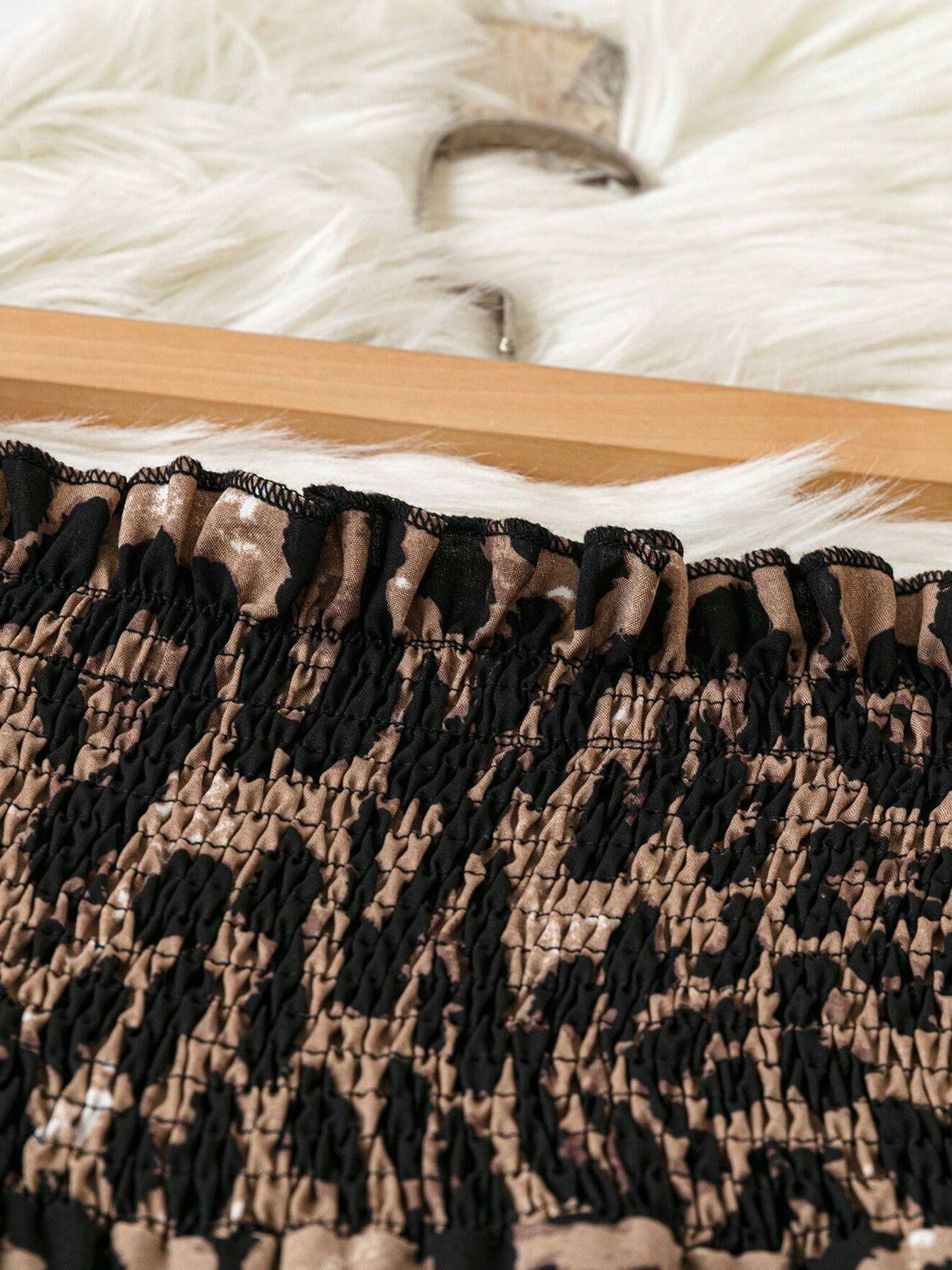 Women's Plus Size Leopard Print Wide-Leg Pants - Summer Casual Elastic Waist Long Trousers For Daily Wear