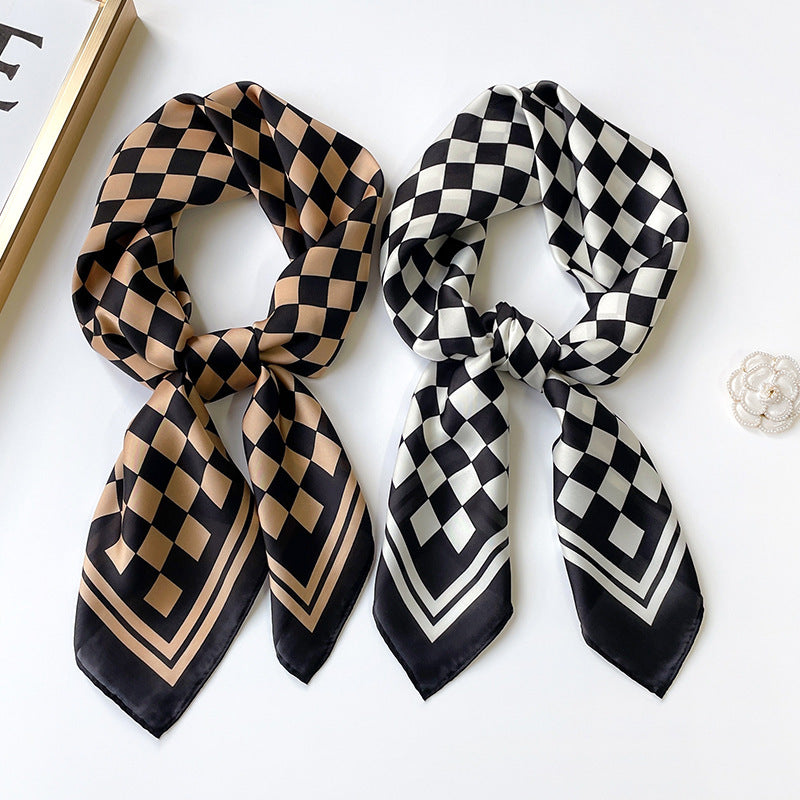 Women's Spot  Silk Square Scarf Keep Warm