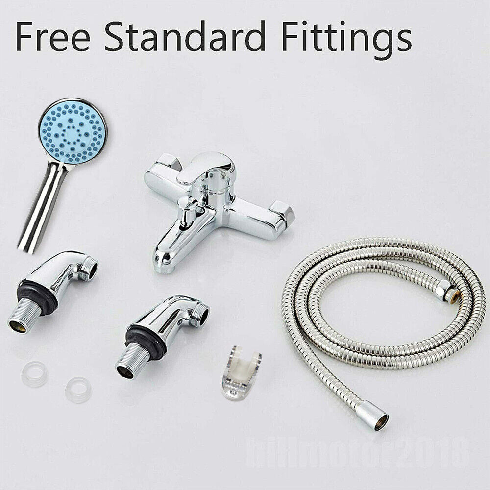 Luxury Bathroom Chrome Sink Bath Filler Tap Shower Mixer Taps With Hand Held Set