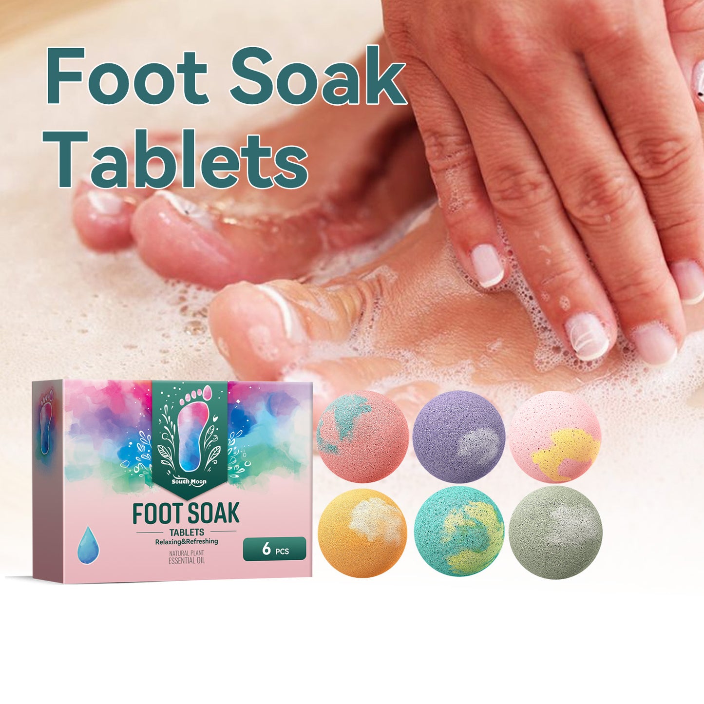 Anti Dryness, Cracking, Peeling, Cleaning, Moisturizing, Foot Repair, Heel Foot Bath Ball