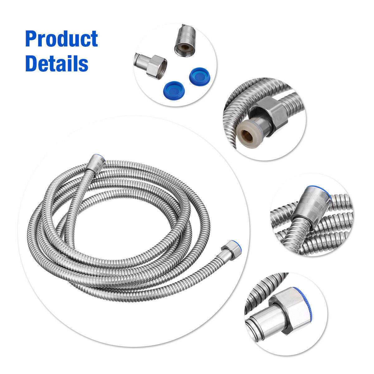 Shower Head Hose 3 Meters 118 Inch Extra Long Bathroom Flexible Stainless Steel Pipe Household Flower Wine Shower Hose