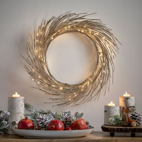24 Inch Paper Wreath With LED Light