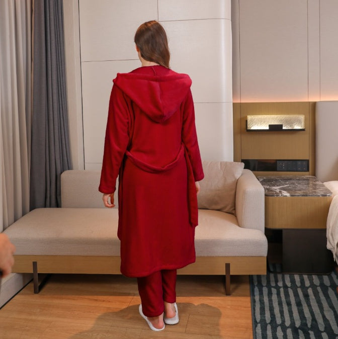 Women's Fibre Velvet Gown Set