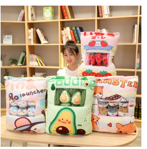 A Large Bag Of Corner Creature Series Doll Snack Pillow