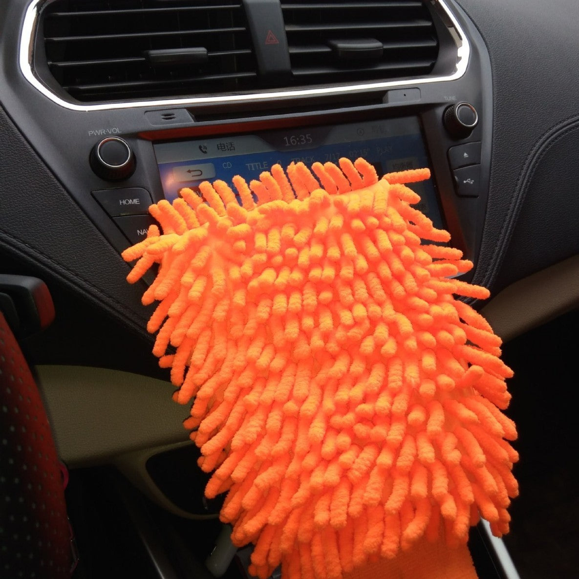 Chenille Coral Car Foaming Gloves Household Cleaning