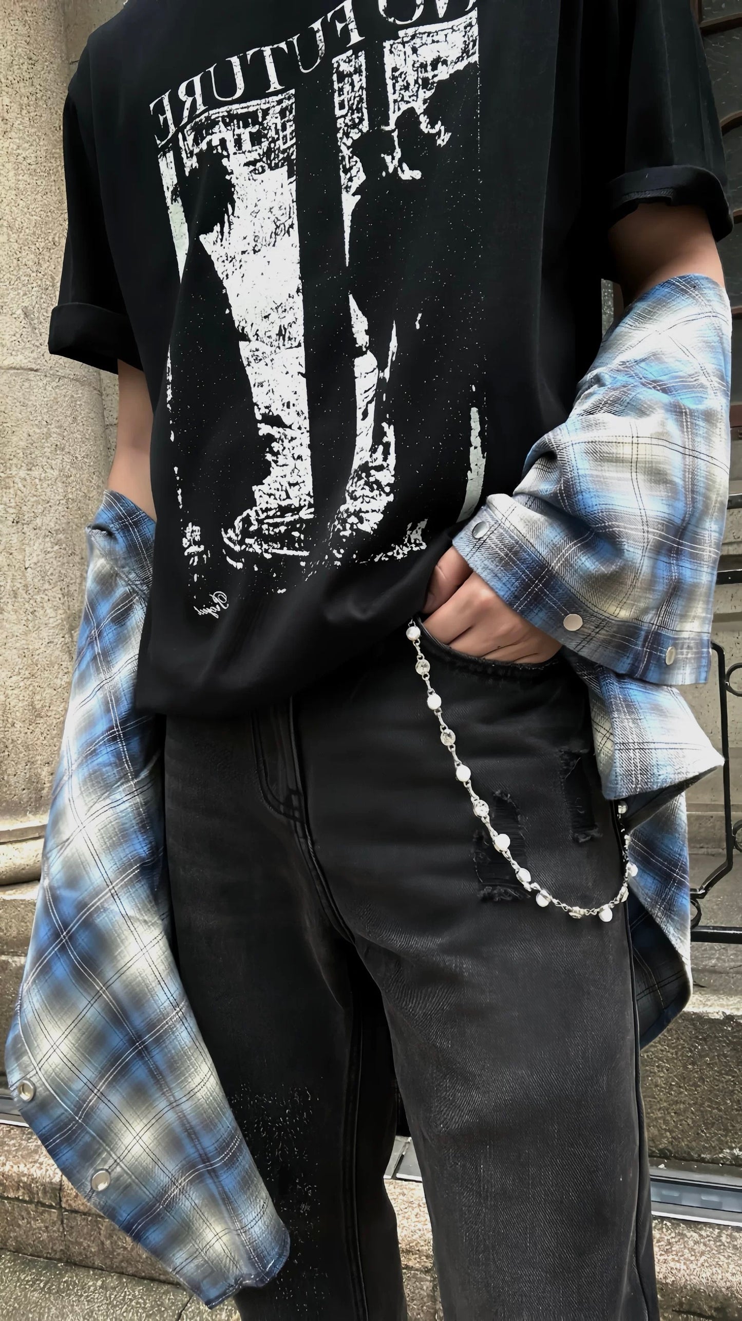 Moonlight Gem Cleanfit Aura Bright Phants Zipper