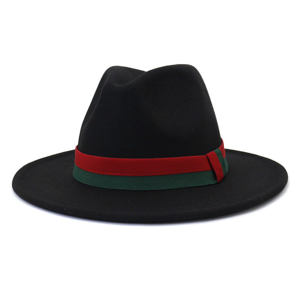 Big Brim British Style Woolen Jazz Top Hat