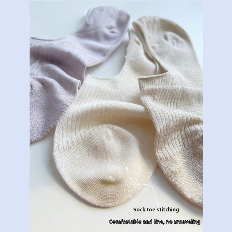 Protein Cool Feeling Tube Socks Thin And Soft Comfortable Socks For Women