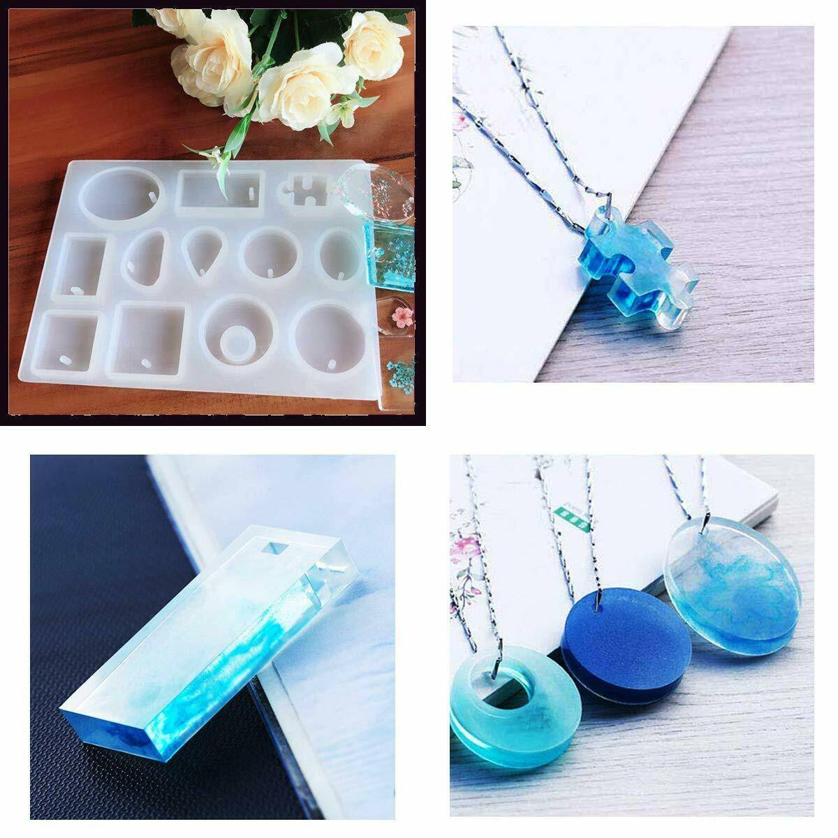 Silicone Earring Pendant Mold Necklace Jewelry Resin Mould Casting Craft Tool