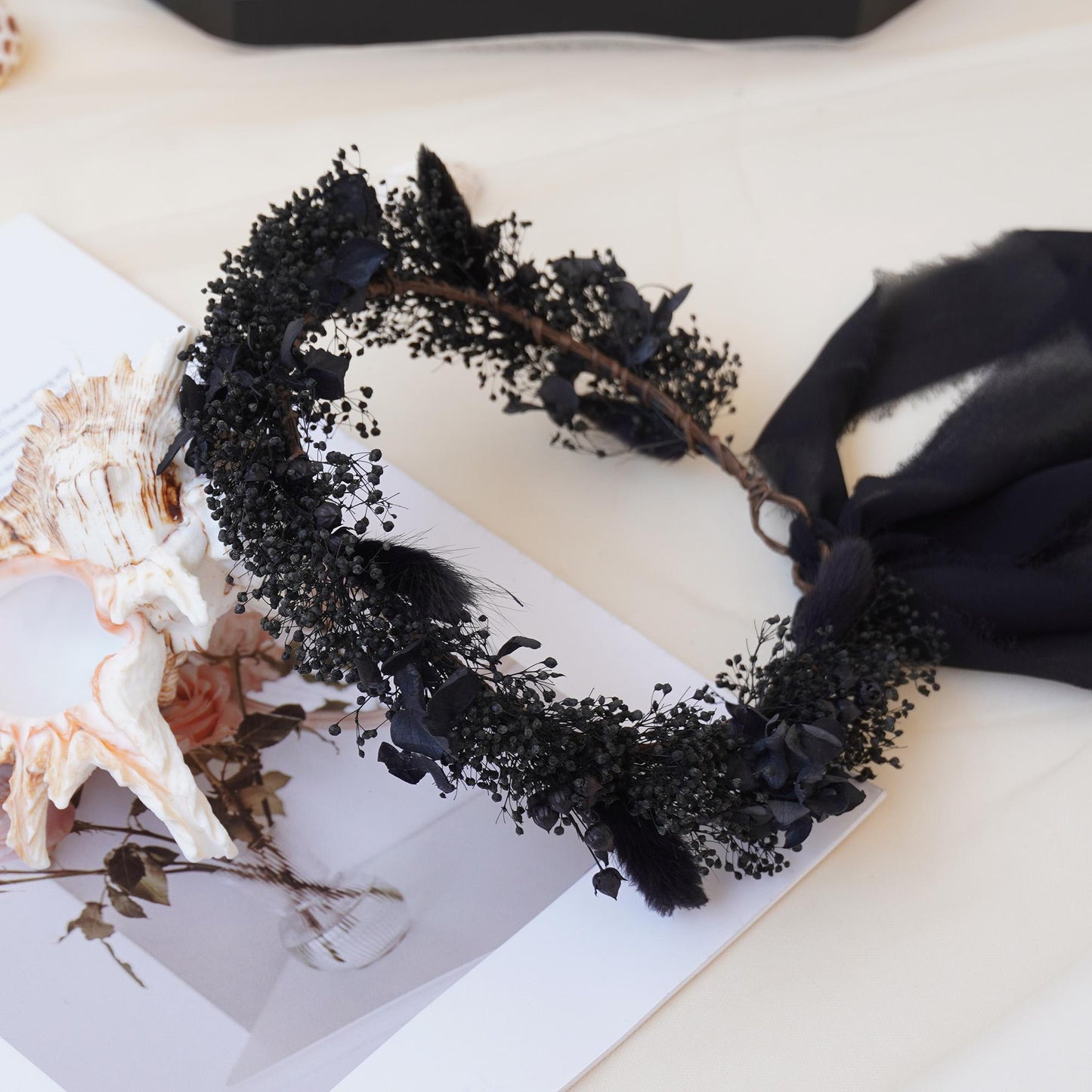 Gypsophila Crown, Dried Flower Crown, Bridal Wedding, Daily Party, Birthday Suitable Crown