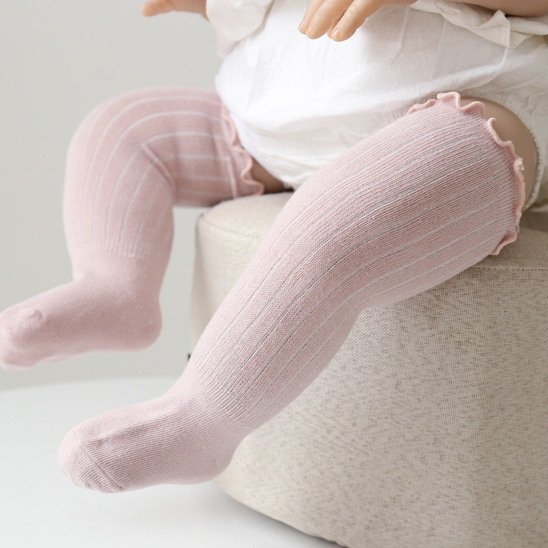 Children's Wooden Ear Over The Knee Mid-calf Length And Knee High Socks