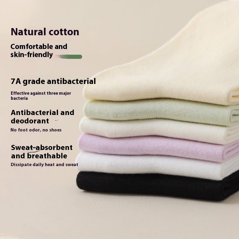 Women's Summer Thin Pure Cotton Mid-calf Length Socks Seamless Socks