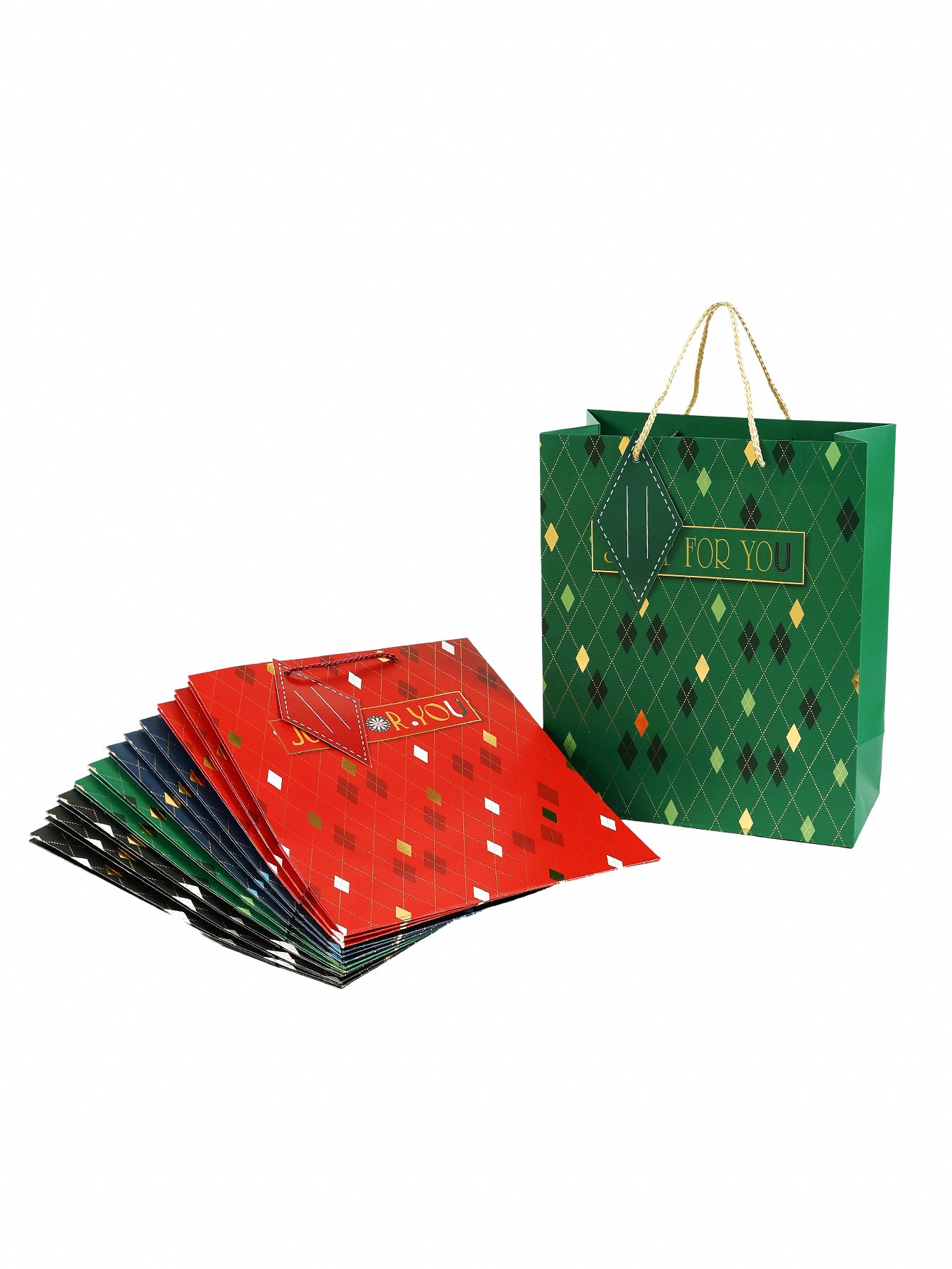 12-pack Beautiful Large Capacity Gift Bags With Handles, Reusable And Stylish, Multi-purpose Color Mix For Gift Wrapping