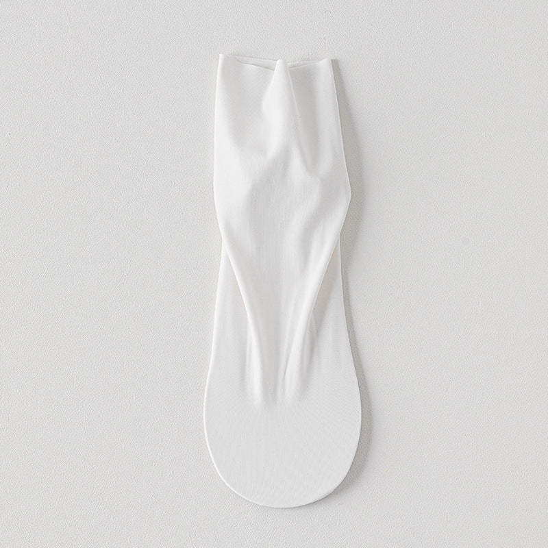 Couple Ice Silk Thigh High Socks Cotton Base Sweat-absorbent