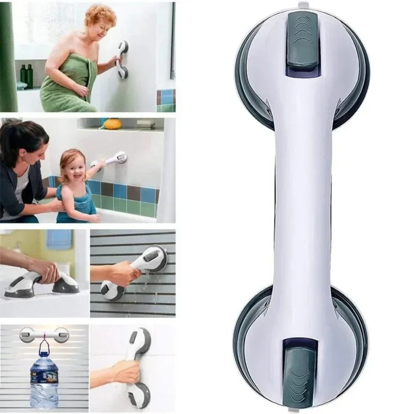 Safety Auxiliary Handles Non-Slip Support Parts Bathroom Vacuum Suction Cups Suction Handrails Galass Door Window Handle